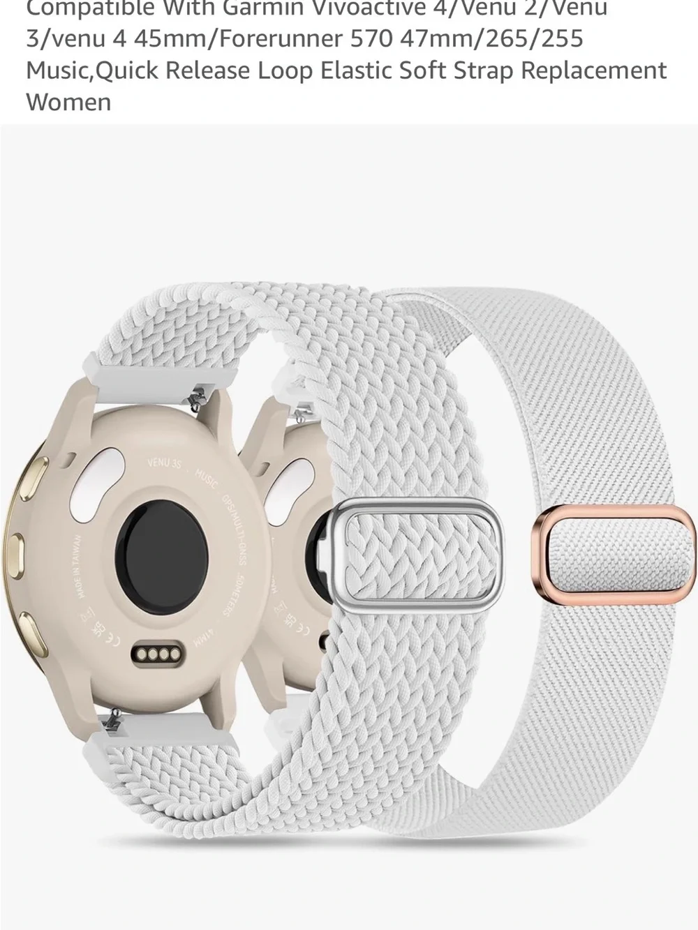 Garmin Venu 2 Smartwatch with Silicone Band and 2 new bands.